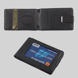 Custom Leather Wallet Money Clip Card Holder Slim Men Wallet RFID Leather Money Clip