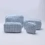 New Spring Portable Tweed Cloth Ladies Customized Logo Toiletry Makeup Organizer Bag Travel Makeup Bag Pouch Cosmetic Bag