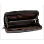 Alligator Pattern Genuine Leather Wallet for Men Vintage Long Multi-function Wallet Zipper Around Money Slip Card Holder