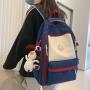 ZR835 Schoolbag New Backpack Fashion High Capacity Unisex Computer Laptop Bag Nylon High School Students Letter Backpack Trend