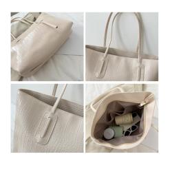Gelory Customized Ladies Shopping Hand Bag Large Capacity PU Leather Tote Handbags Women Shoulder Bags