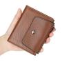 RFID Anti-Theft Man Short Wallet Slim leather wallet for men credit card holder multi-function coin clip wallet with zipper