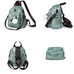 KBW148 2023 New PU Anti-theft Double Shoulder Women Backpack Multifunctional Soft Leather Large Backpack Travel Bag For Ladies