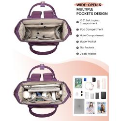 LOVEVOOK 15.6 in Multifunction Smart Backpack For Travelling School Business Laptop Travel Backpack Bag With USB Port for women