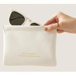 ZR481Women Lipstick Bag Girl Portable Mini Simple Hand Cosmetics Headset Travel Data Cable Storage Makeup Bag Coin Purse Wallet