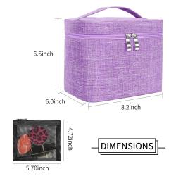 Inspired Designer Makeup Case Purple Makeup Brush Bag Organizer Storage Box Make up  Brush  Beauty Cas Makeup Box Case