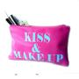 Customized Leather Personalized Makeup Bag Beauty Zipper Cosmetic Bag Leather Pouch PU