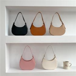 Custom Korean Ladies Hand Bags High Quality PU Leather Designer Fashion Handbags Famous Brands Plain Small Underarm Shoulder Bag