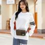 Custom Cute Sport Running Small Crossbody Shoulder Fanny Pack PU Leather Waist Bag Belt Bum Bag For Women
