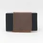 Customized leather mini card holder smart wallet leather rfid blocking slim card holder for men