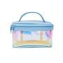 Custom Logo  Laser Glitter Pvc Holographic Mini Waterproof Plastic Portable Makeup Cosmetic Bags
