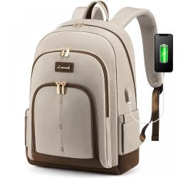 New style custom fashion quality travel nylon bookbag with usb port 15.6 17 inches Water Resistant vintage women laptop backpack