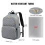 LOVEVOOK new Quilted Travel bags fashion 15.6 17inch Computer College geometric School Bookbag Anti-Theft USB laptop backpacks