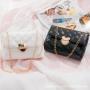 Women's Fashionable PU Chain Crossbody Purse Bag Small Flap Shoulder Bags Flap with Single Strap Portable Chain Women Handbags