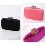 Wholesale autumn fashion handbag Ladies banquet rhinestone metal flower party bag purse vintage clutch evening bag