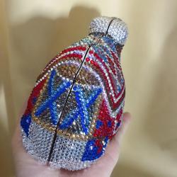 High Quality Cartoon animal camel shape Luxury Bling Cage Clutch Purse Rhinestone Crystals Evening Bag