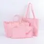 Eco Friendly Heavy Duty Cotton Bag Handle Custom Natural Shopping Grocery Women's Fringe Embroidery Canvas Tote Bag