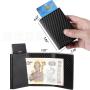 RFID blocking mens slim wallet minimalist vegan leather wallet