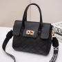 2024 Summer Fashion Women's Handbag Handheld Diamond Pattern Bag Lady's Bag