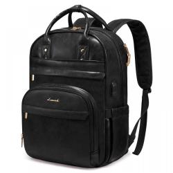 LOVEVOOK high quality LOVEVOOK Pu leather computer bags 15.6in office work university women's school travel laptop backpacks