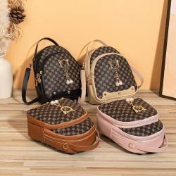 Flower material mini leather backpack for woman hot selling small backpack for women wholesale versatile female bag schoolbag