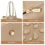 LOVEVOOK 15.6 In Leather Work Laptop Tote Bag with Clutch for Women Large Capacity Office Purse Computer Briefcase Shoulder Bag