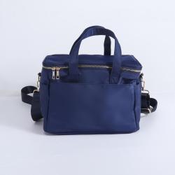 Aluminum Foil Insulated Cooler Bags Waterproof Nylon Portable Adjustable Strap Lunch Bag Kids Cooler Box Thermal Lunch Bag