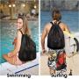 Gelory Lightweight Oxford Mesh Beach Swim Bag Custom Densign Sports Drawstring Backpack