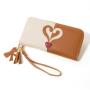 Latest Ladies Clutch Card Holder Leather Long Women Wallet with Tassel