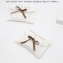 Custom Logo Canvas Cotton Linen Cosmetic Pouch Jute Drawstring Cotton Twill Envelope Packaging Makeup Cosmetic Bag