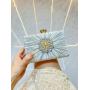 New Arrival Ladies Glitter Striped Pleated Evening Bag Rhinestones Flower Dress Wedding Clutch Bags Handbags For Woman