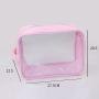 Women Pink Makeup Bag Custom Transparent Cosmetic Brush Bag With Zipper Closed Best Bride maid Gifts PVC Clear Cosmetic Bag