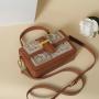 Letters Embroidery Handbags Woman Bags Luxury Pu Leather Shoulder Crossbody Bag Cross Section Square Fashion Women Bags JY221002
