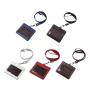 Office Used Horizontal ID Card Name Tag Badge Holder With PU Leather Lanyard