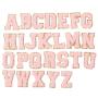 Keymay Wholesale Stock Alphabet Embroidery Chenille Glitter Letters Adhesive Clothing Custom Patches