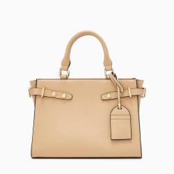 2024  Fashion Office Laptop Business Elegant Lady Style Pink Plain PU Leather Top Handle Bags Branded Handbags