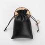 Popular High Quality Leather Pouch For Charger Super Soft Leather Gift Packaging Drawstring Bag