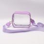 New Products Bright Color Transparent Travel Standup Pouch PVC Cosmetic Bag With Zipper Custom Sling PVC Bag
