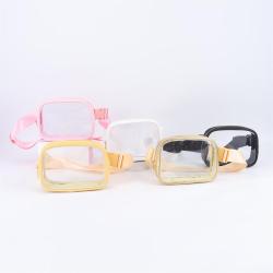 Unisex Waterproof PVC Transparent PU Bumbag Women Men Small Clear Phone Purse Sports Fanny Pack Clear Waist Belt Bag Waist Pack