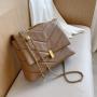 Luxury Lady Designer Bags Fashion  Pure Color Pu Leather Flap Messenger Wholesale Trendy Purses Tote  Chains Shoulder Bag
