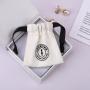 Custom Logo Printing Brush Canvas Jewelry Necklace Bag Drawstring Luxury Cotton Canvas Mini Jewelry Pouch