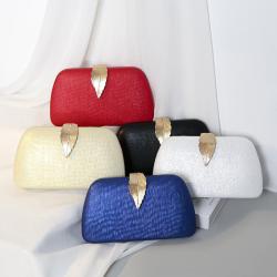Trendy woman bags handbags clutches good quality ladies purse metal leaf decoration PU clutch bags velvet evening bag for lady