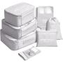 Gelory 7 Set Packing Cubes For Suitcases , Lightweight Travel Luggage Organizer With Shoe Bag & Laundry Bag