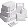 Gelory 7 Set Packing Cubes For Suitcases , Lightweight Travel Luggage Organizer With Shoe Bag & Laundry Bag