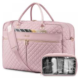 3pcs/set Travel Duffle Bag Weekender Overniaght Bag for Women with Toiletry Pouch Shoe Bag Carry Gym Yoga Duffel with Wet Pocket