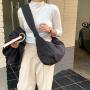 New Products Large Capacity Casual Neutral Nylon Messenger Bag Fashion Plain Crossbody Bag Simple Women's Shoulder Bag