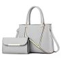 2024 Two Pieces Set Large Capacity Handbag Fashionable Single-Strap Shoulder Messenger Bag with Chain Decoration Bags for Women