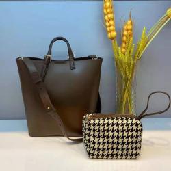 New Arrivals Big Capacity Genuine leather Ladies Tote Shoulder Bag Crossbody 2 In 1 Set Bags Women Hand Bag