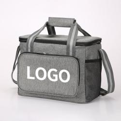 custom logo luxury oxford portable picnic box tote thermal food deliver reauable grocery insulated lunch cooler bag