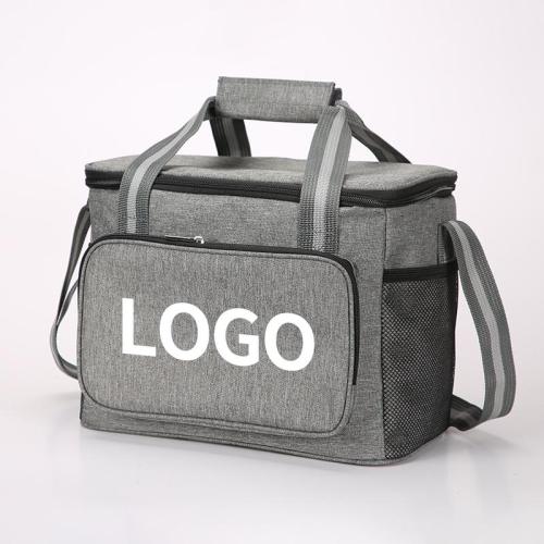 custom logo luxury oxford portable picnic box tote thermal food deliver reauable grocery insulated lunch cooler bag